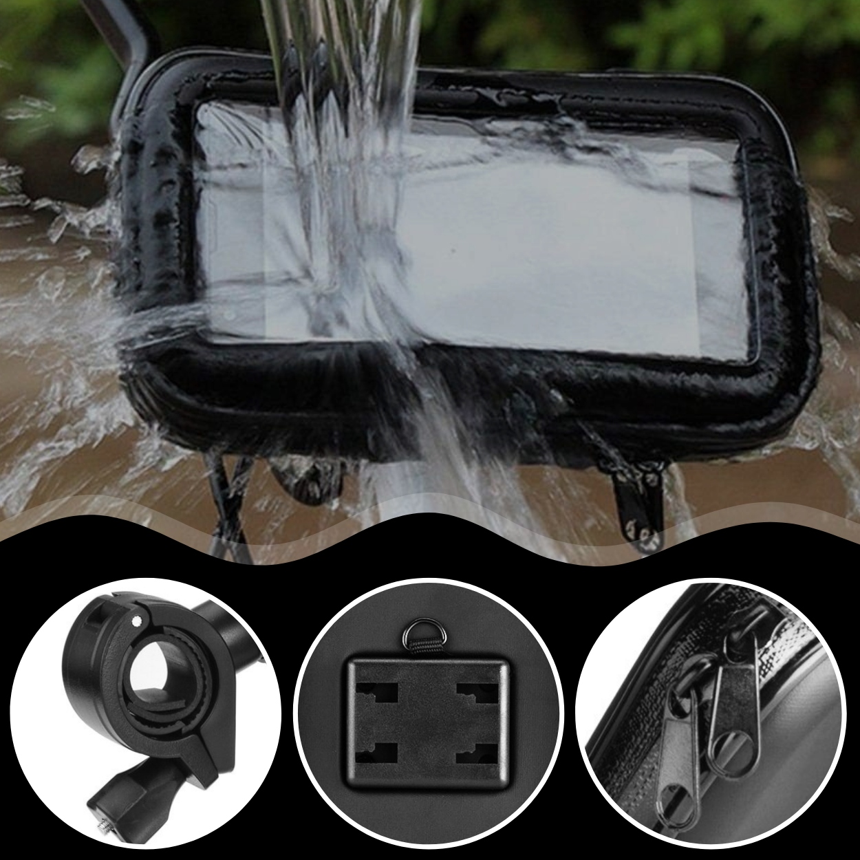 POKROWIEC ROWEROWY WODOODPORNA ETUI NA TELEFON TORBA NA RAMĘ SASZETKA CASE Model UCHWYT ROWEROWY NA TELEFON NA KIEROWNICĘ