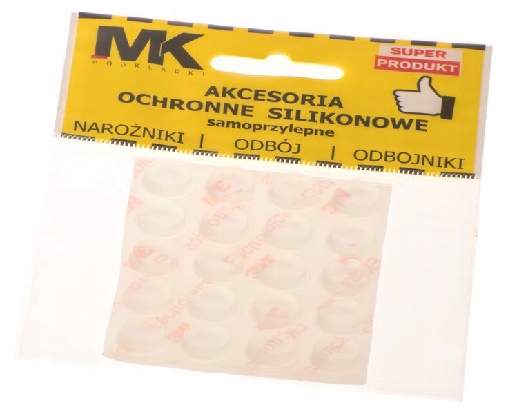 

Odbojniki silikonowe transparentne 13x4mm 20 sztuk