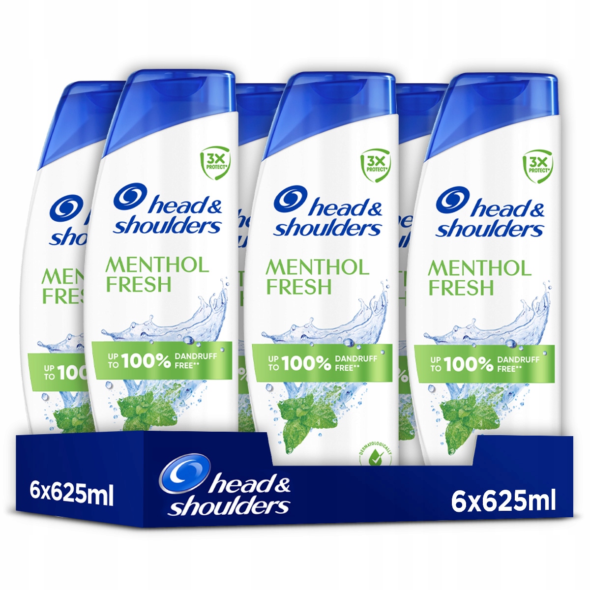 Head & Shoulders Menthol Clean Szampon Przeciwłupieżowy 6x625 ml