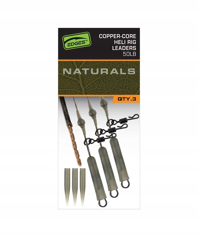 Fox Edges Naturals Copper-core Heli Rig Leaders
