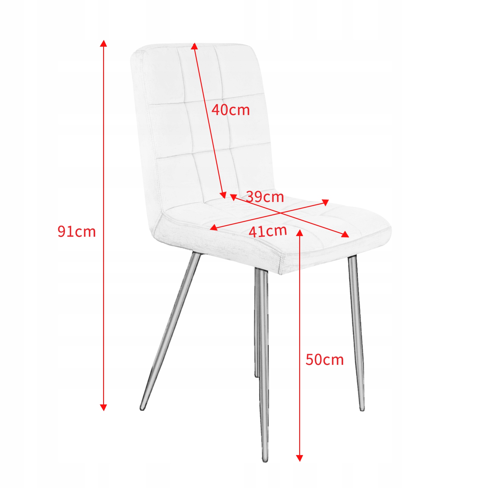 2X Krzesło Tapicerowane Kuchenne Welur Do Salonu Jadalni Różowy Loft Głębokość mebla 39 cm