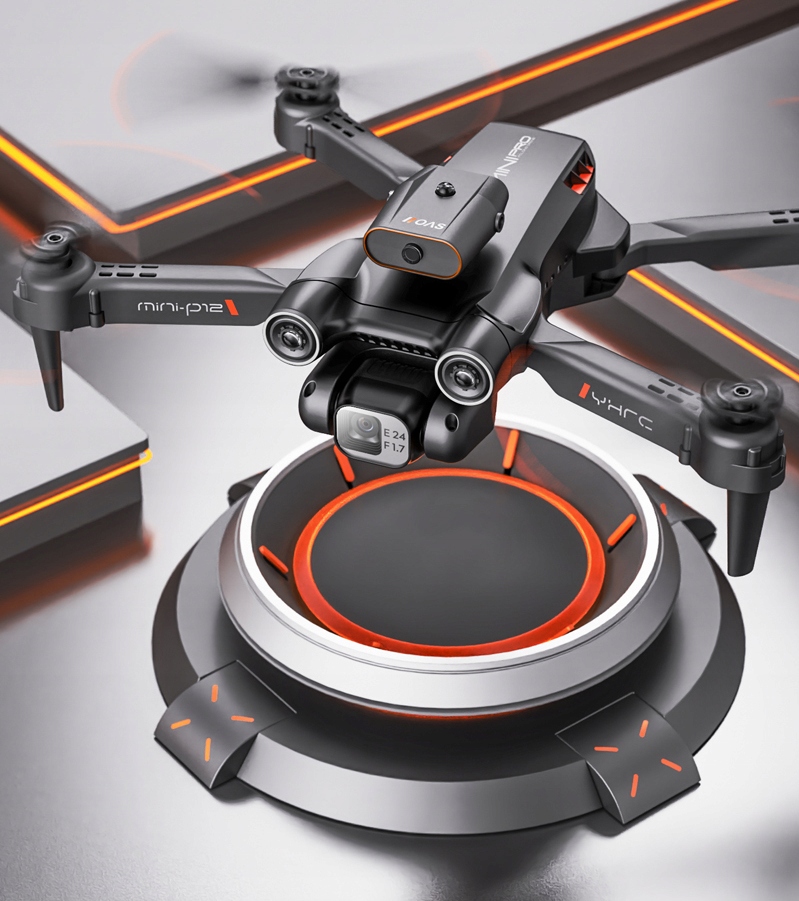 DRON P12 DWIE KAMERY PRZEDNIA STEROWANA PADEM UNIKANIE PRZESZKÓD WIFI 3xAKU Waga produktu z opakowaniem jednostkowym 1 kg