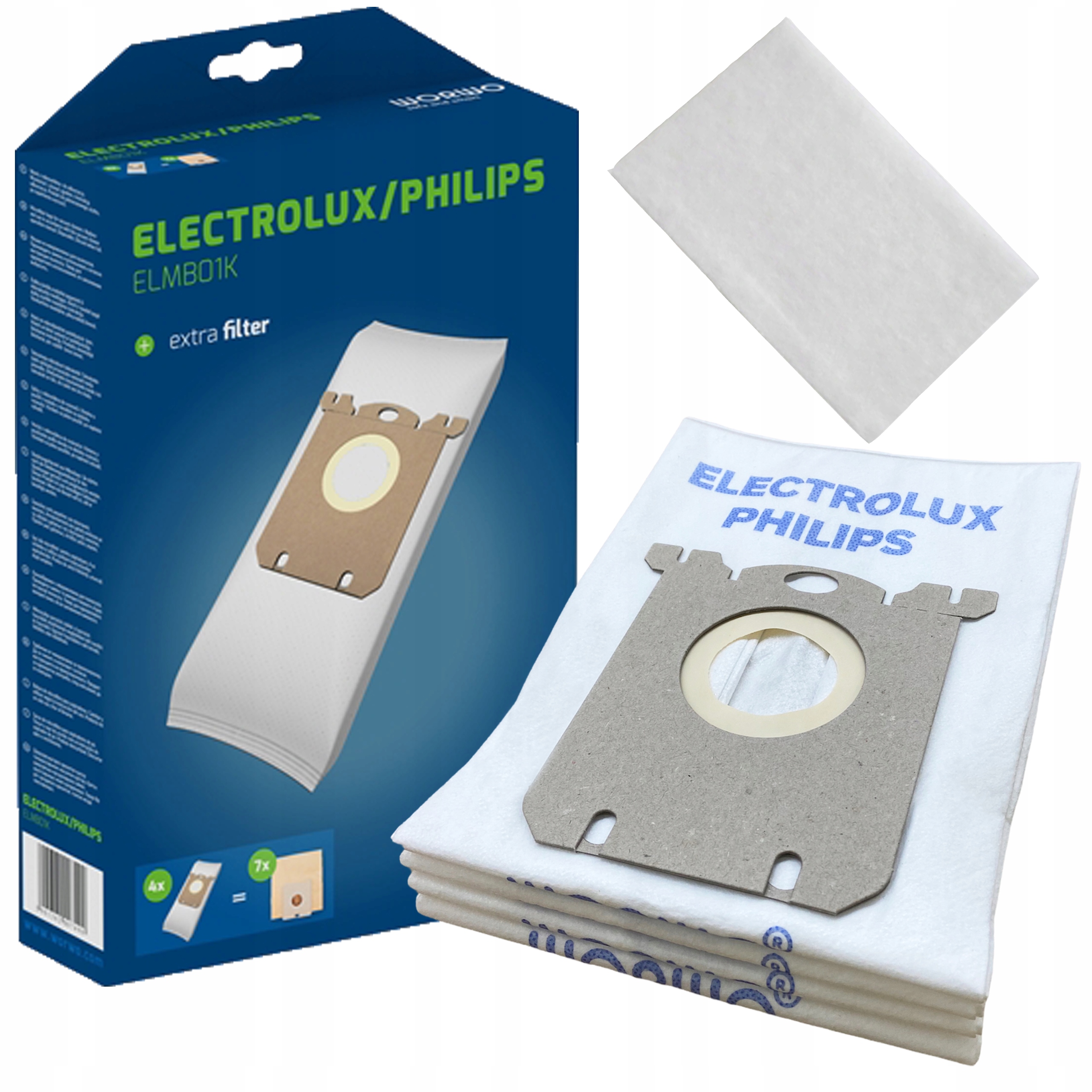 4x WORKI DO ODKURZACZA ELECTROLUX Equipt + FILTR