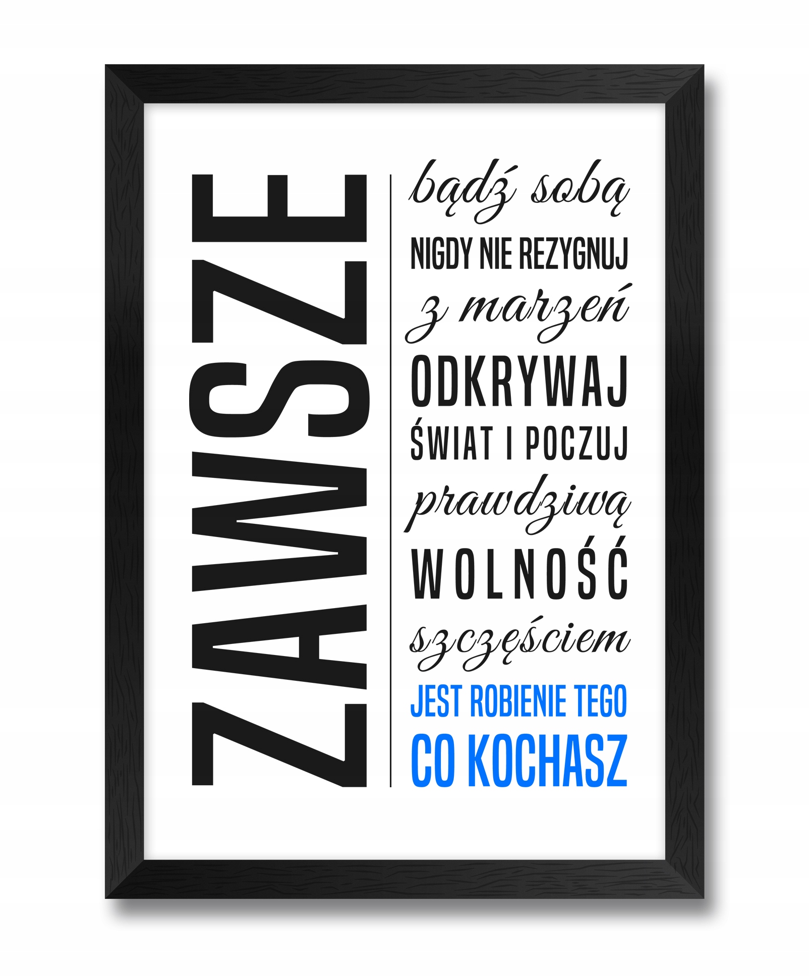 

Obrazek ramka na ścianę z napisem dla chłopaka