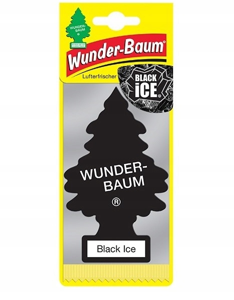 WUNDER BAUM Choinka Zapachowa Black Ice Classic Czarna Do Samochodu Auta Rodzaj zawieszki