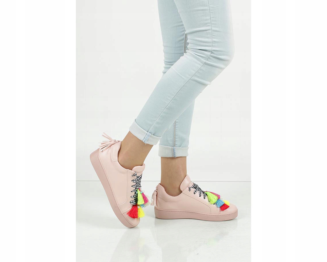 CREEPERSY DAMSKIE BUTY SPORTOWE Z FRĘDZLAMI r 38 Materiał zewnętrzny skóra ekologiczna