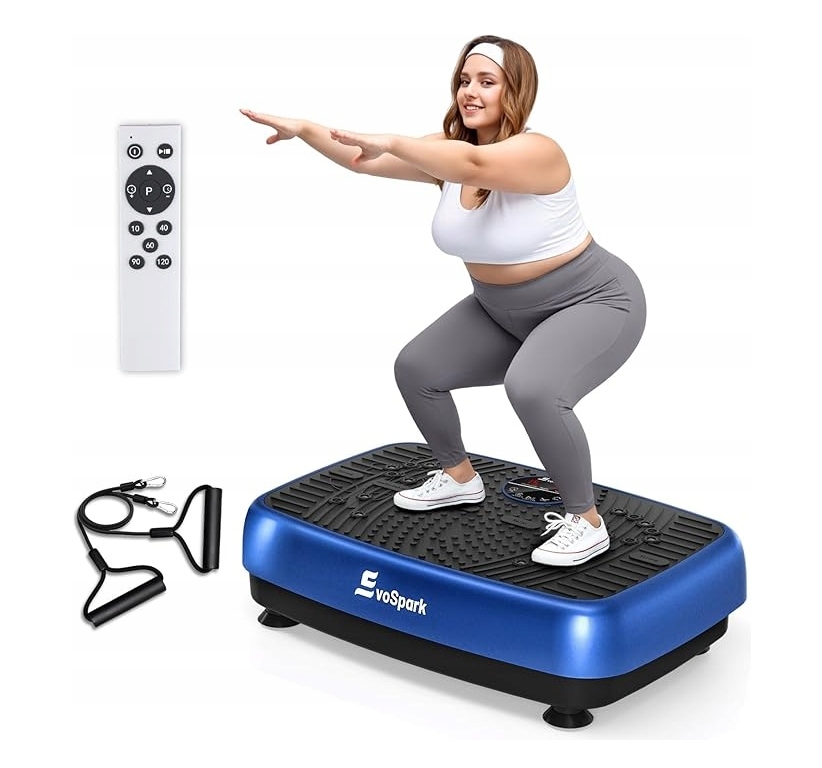 Nowoczesna Płyta Platforma Wibracyjna 3D z Bluetooth i Akupresurą EvoSpark