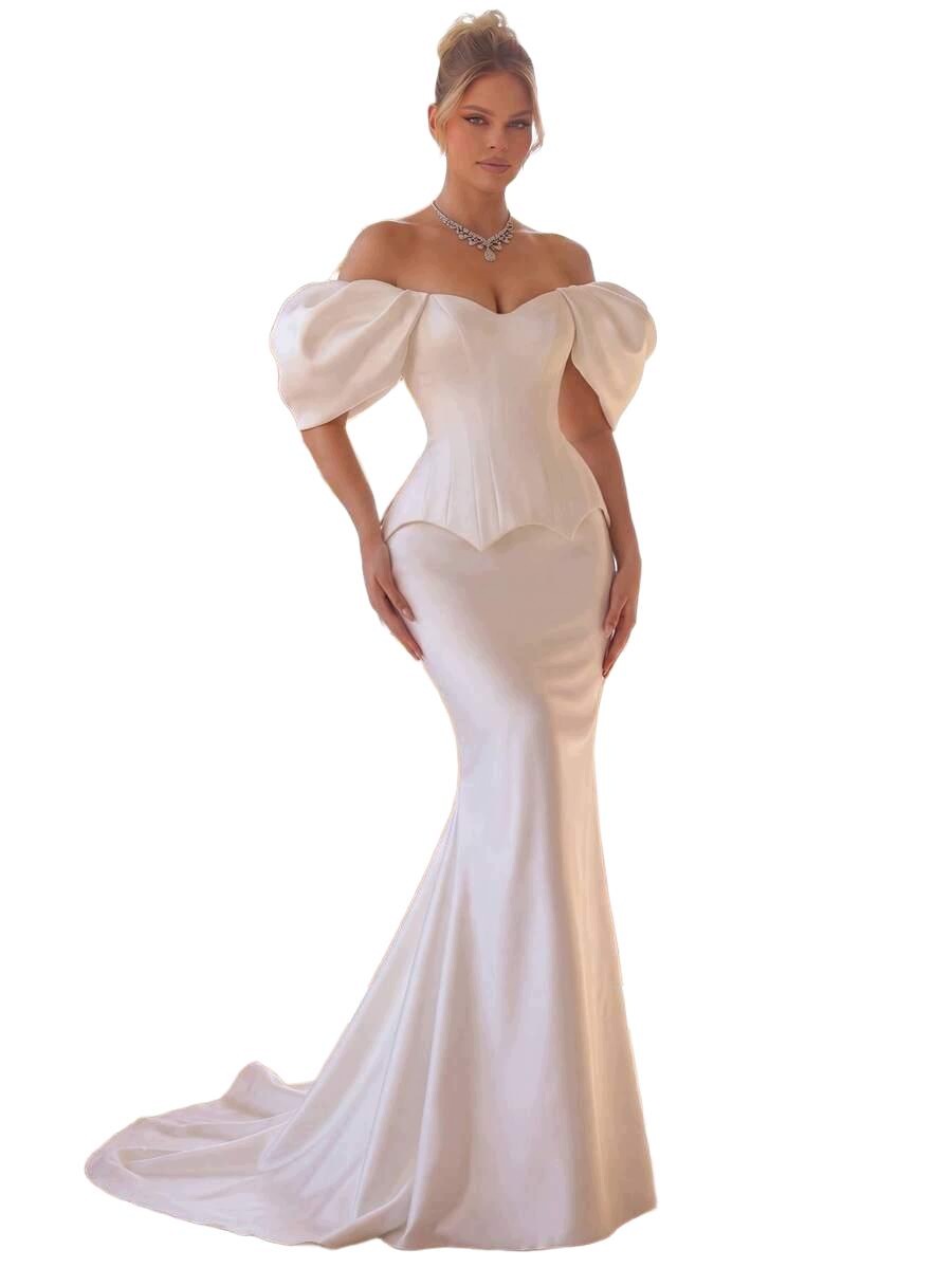 Shein Elegantní Šaty S Odhalenými Rameny 38