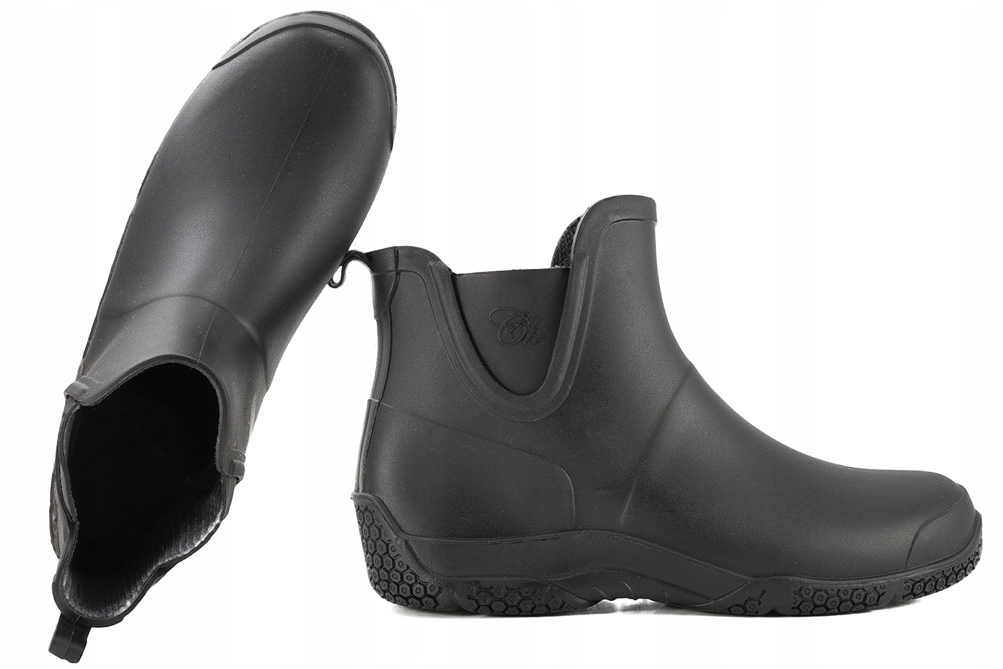 REALPAKS BG-8/2 KALOSZE DAMSKIE GUMOWCE KRÓTKIE czarne