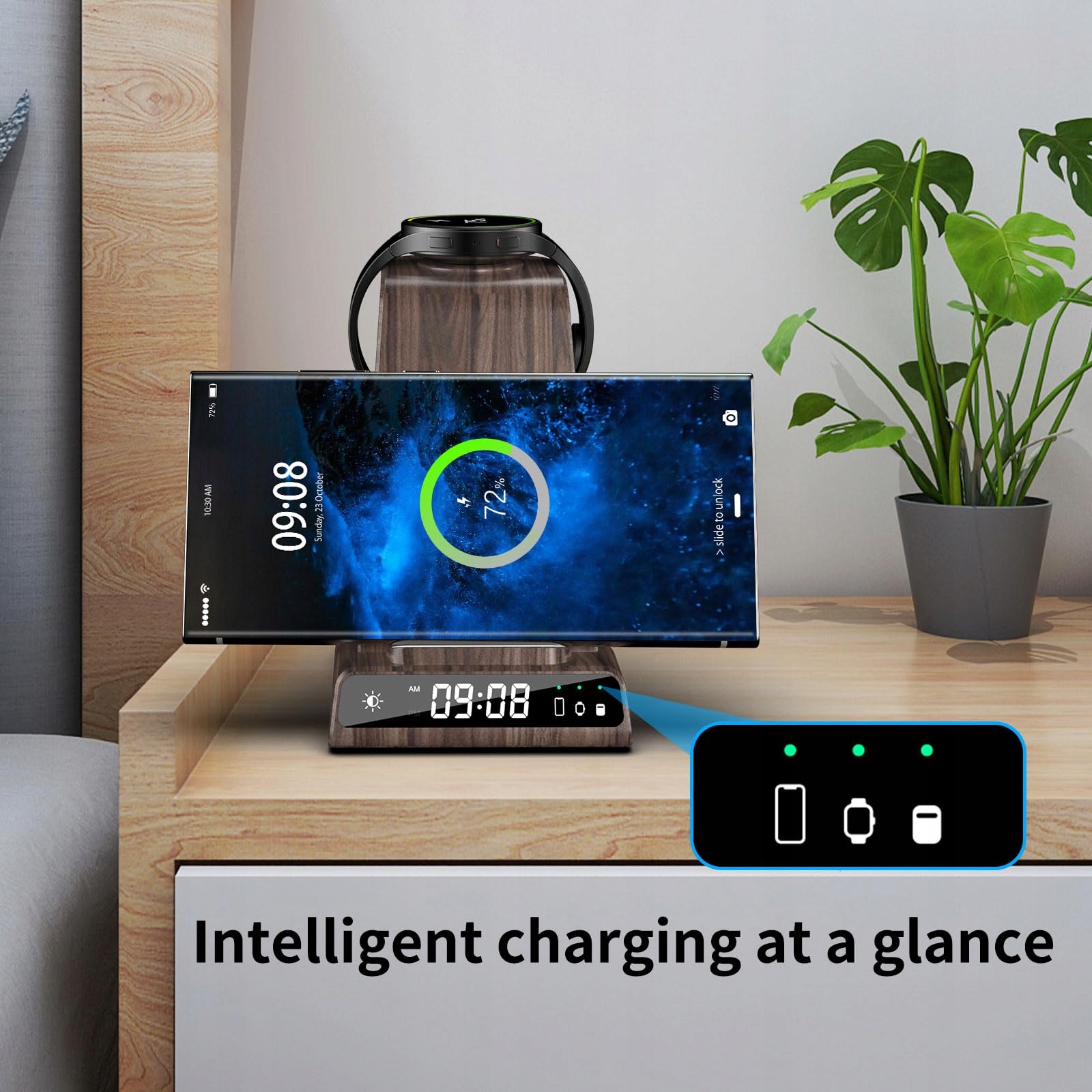 ZenGoose Ładowarka Bezprzewodowa 3w1 Galaxy S25 Ultra — miniatura 4