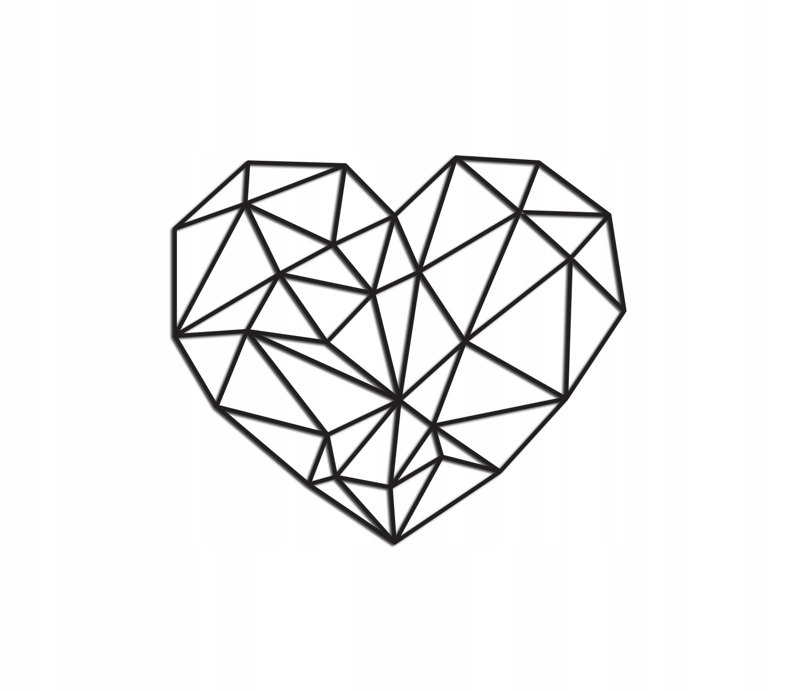 3D геометрическое украшение лофт Сканди сердце 23x20
