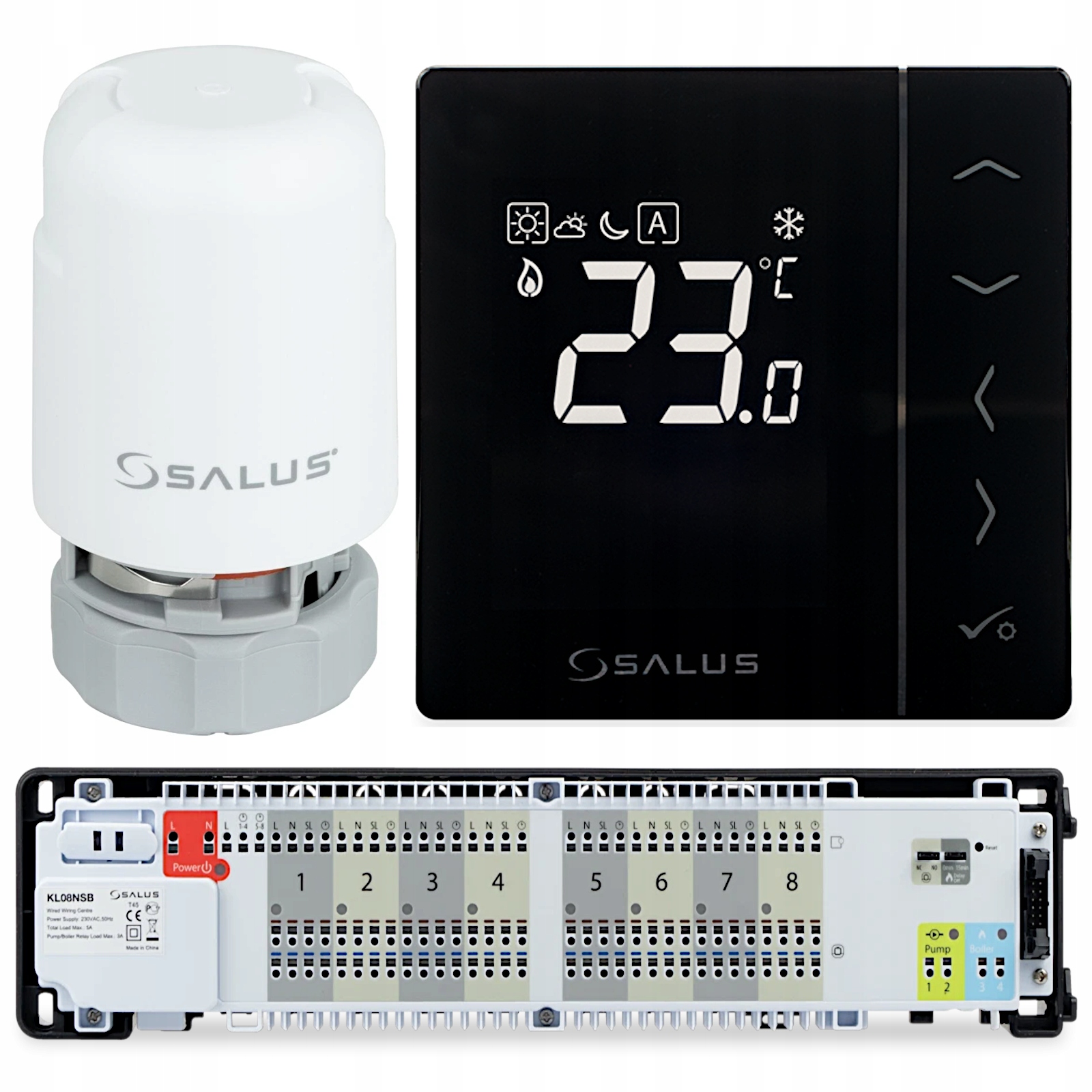 Zestaw Ogrzewania Podłogowego Salus Listwa Regulator VS35B Siłownik T30NC