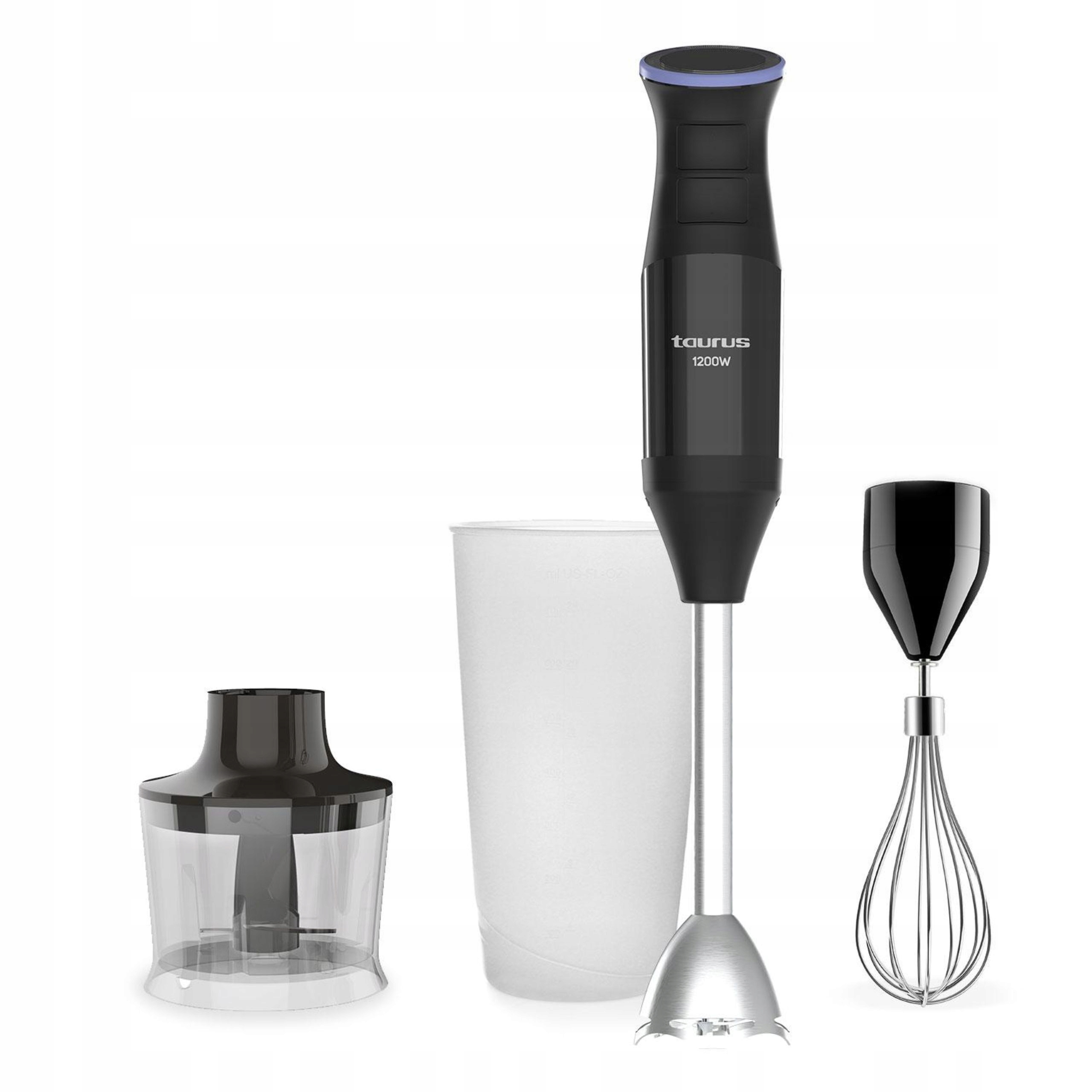 Mocny Blender Ręczny Taurus Mikser 1200W Stal Nierdzewna Zestaw