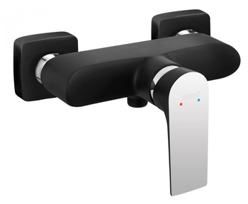 Ferro Nástenná Sprchová Batéria Algeo Square, Čierna/chrómová