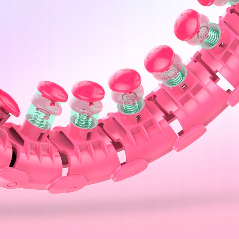 SMART HULAHOP FITNESS MASTER Z MASAŻEREM OBCIAŻENIE PLUS SIZE + GUMY Kolor dominujący czarny