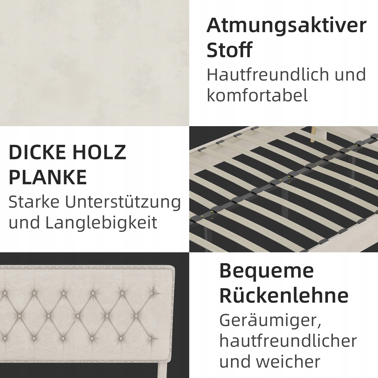 Letto Imbottito - Xylo - 160X200 - Beige