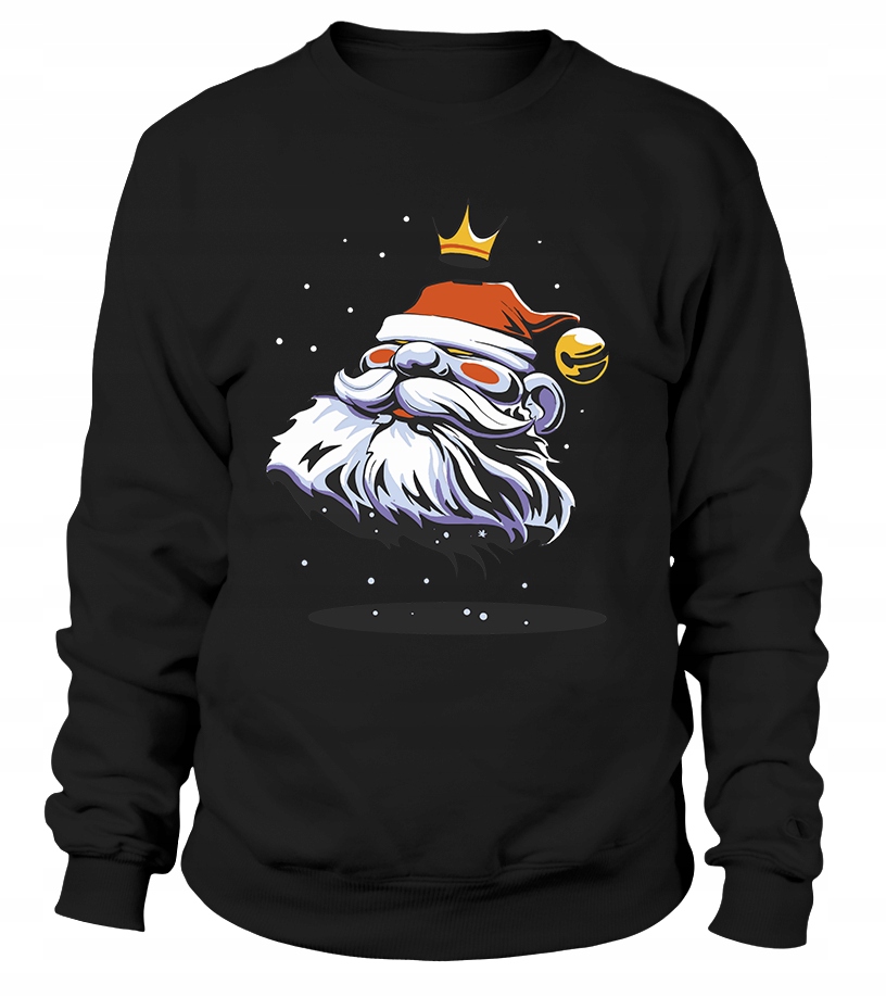 Dámská Mikina motivem Santa Clause a krále, velikost Xs, černá