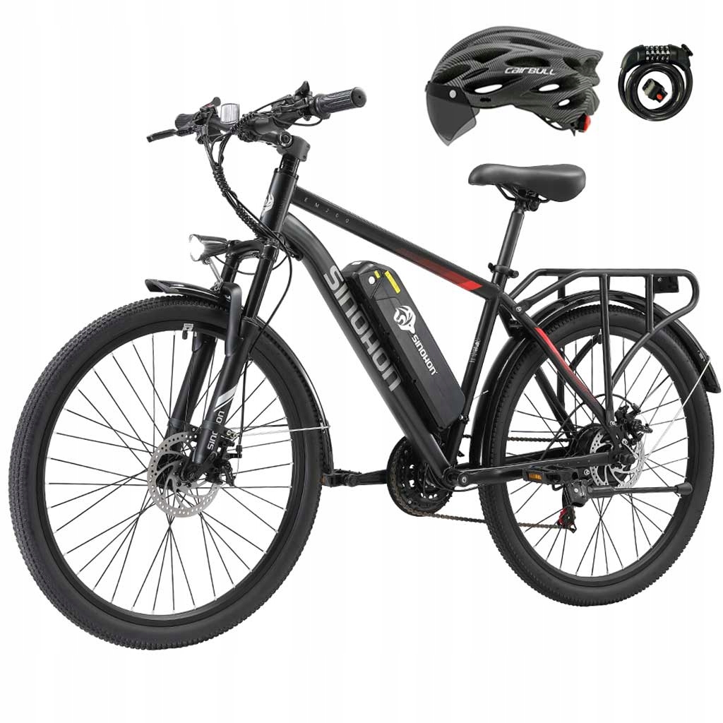 Sinohon EM200 Standardní elektrické kolo, špičkový výkon 750W, 36V 10,4Ah, 40 km/h, 7 rychlostí