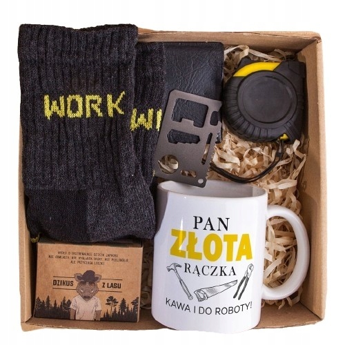 Zestaw Prezentowy Kosz dla mężczyzny na urodziny 18-99 Majster Złota Rączka