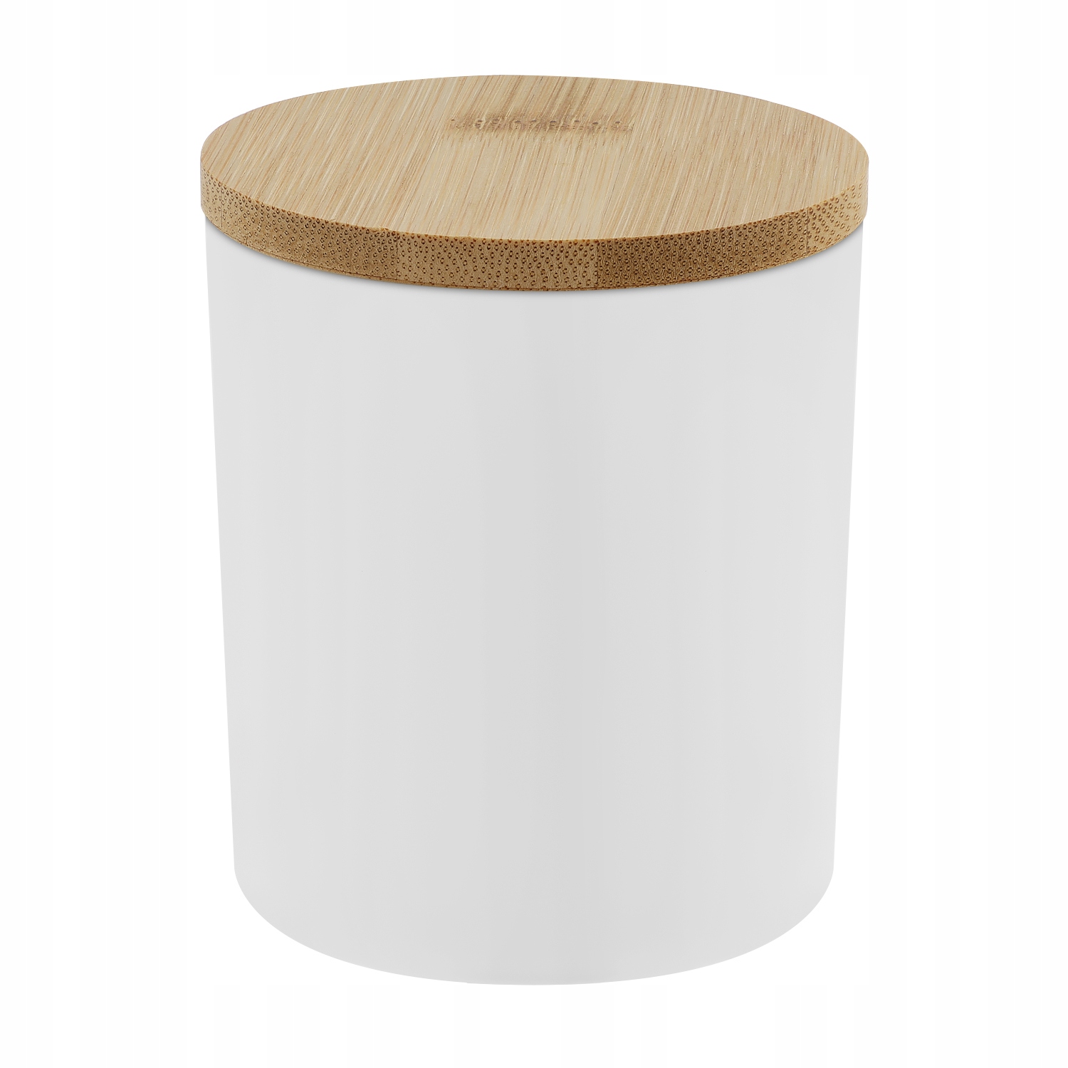 Sklenička na svíčky bílá matná 300 ml s bambusovým víčkem 72 kusů