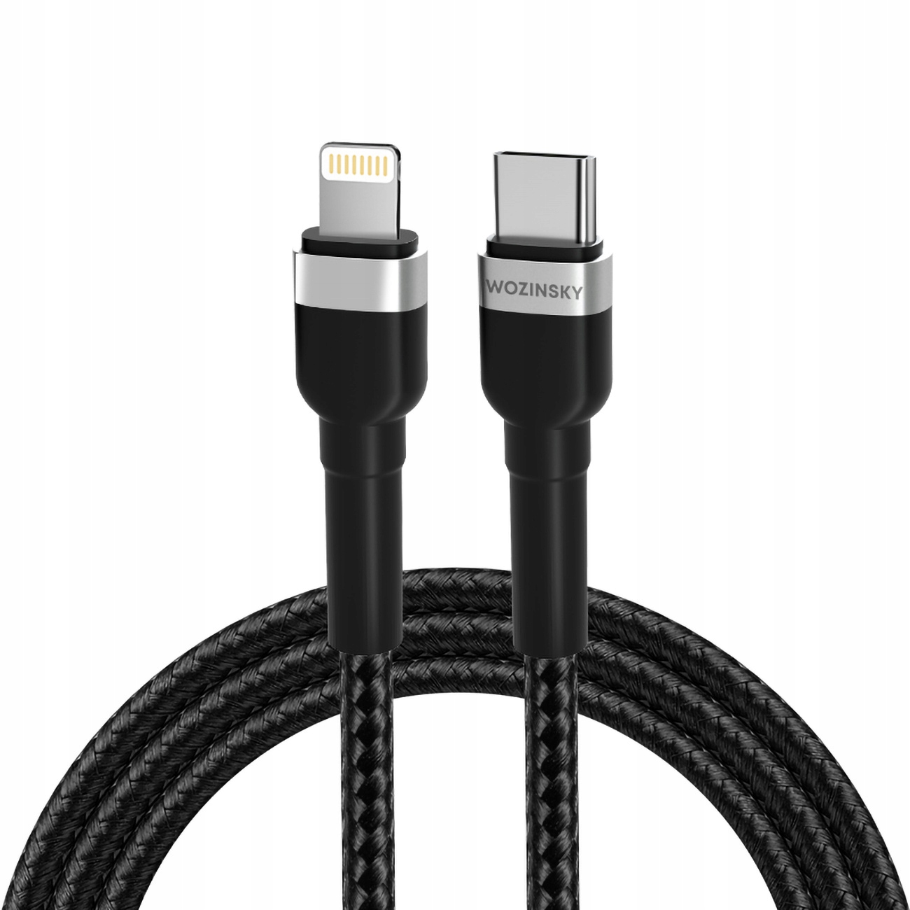 Wozinsky WNBCL1 PD 30W Lightning do USB-C 1m Czarny