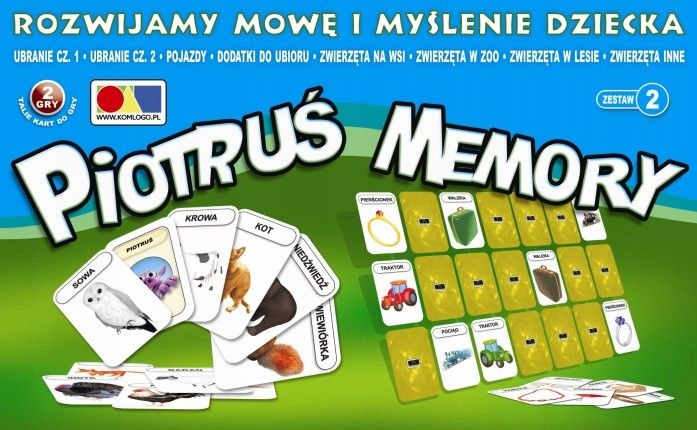 Piotruś memory. Rozwijamy mowę i myślenie dziecka. Zestaw 2