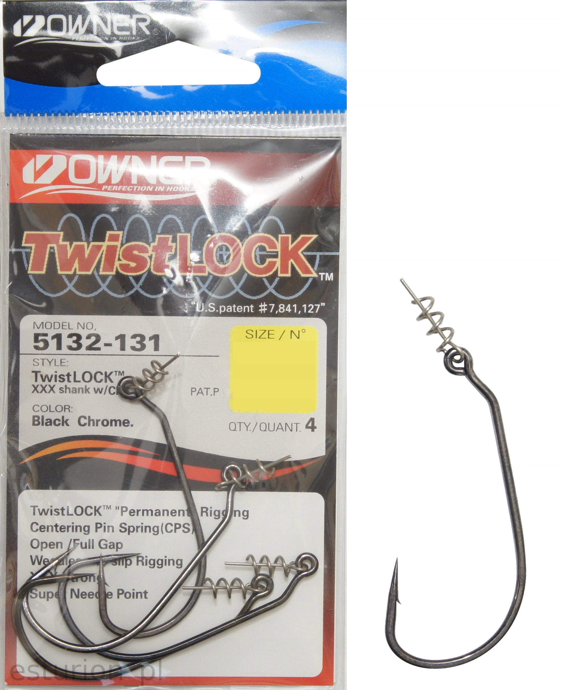 Haki Haczyki Drop Shot Twistlock 2/0 -4szt owner