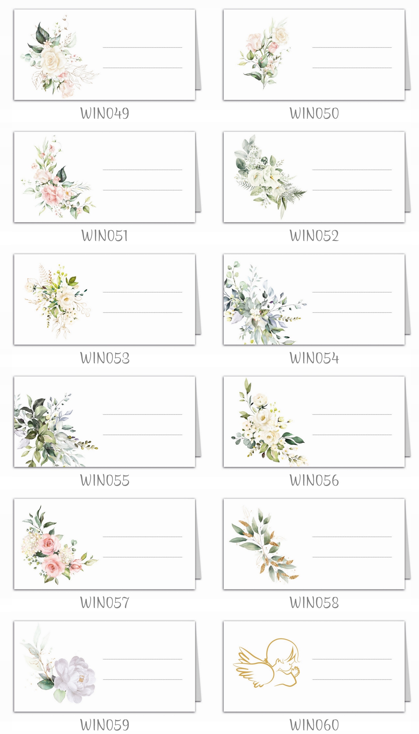 10x Winietki na stół roczek chrzest KREATOR Wysokość produktu 9.6 cm