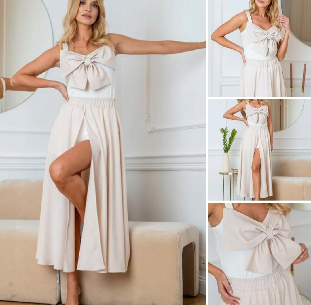 Sukně-Kraťasy Béžová Viskóza 0953A Lalous vel L