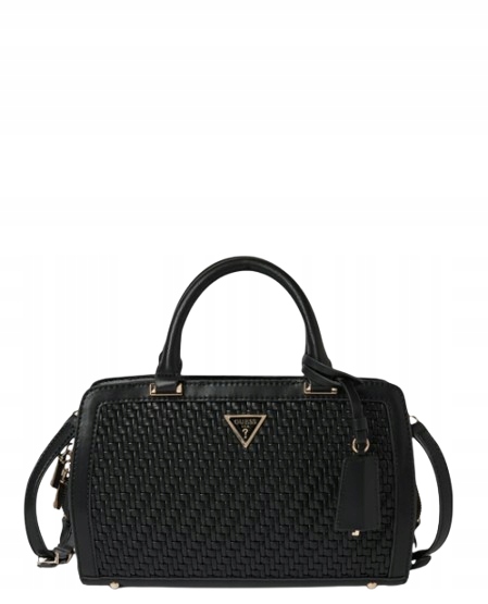 Guess Dámská Kabelka Pletená Černá Na Zip S Logem Gme