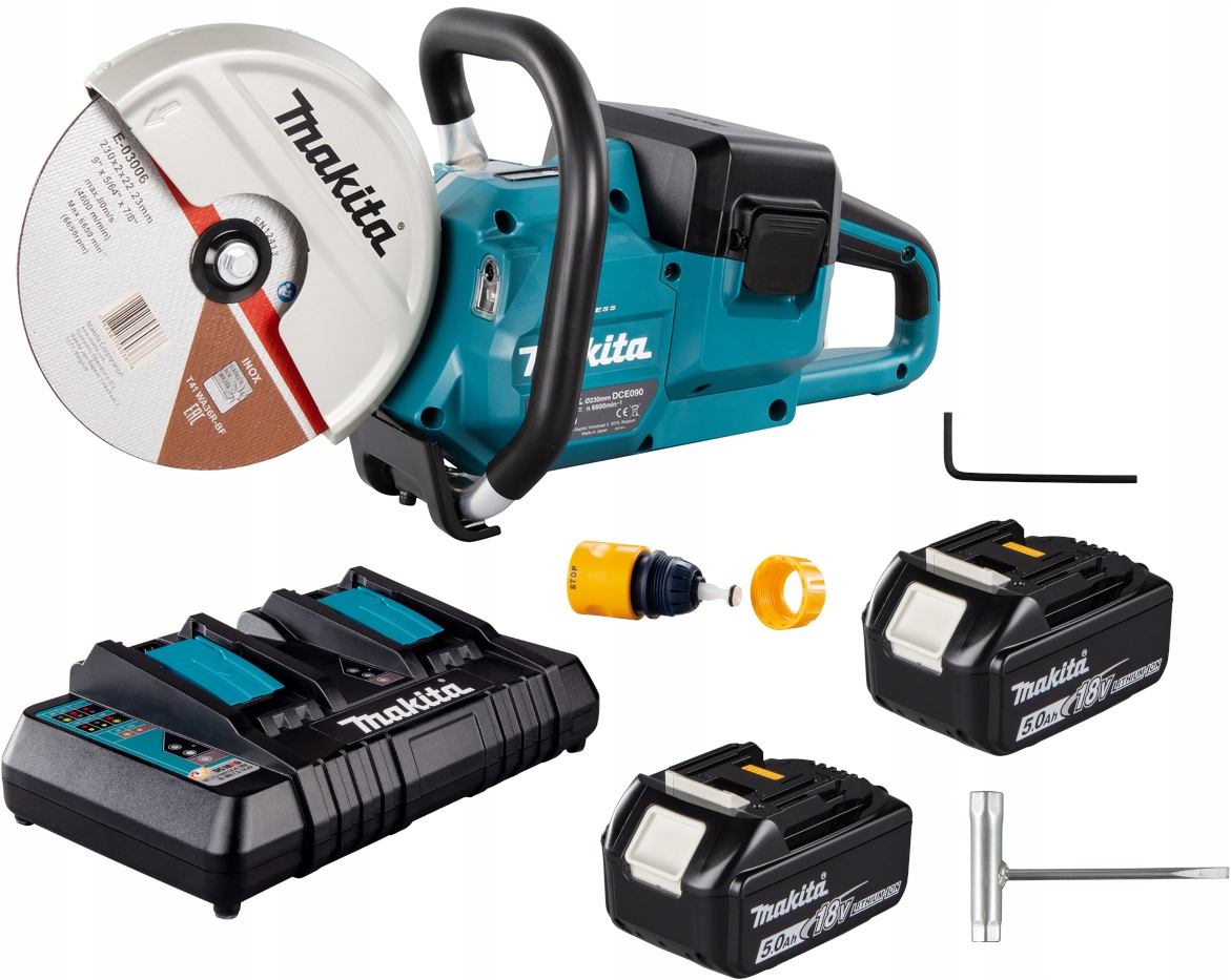 Przecinarka Tarczowa Akum. Makita DCE090T2X1 2X5.0AH +ładowarka 2X18V 230MM