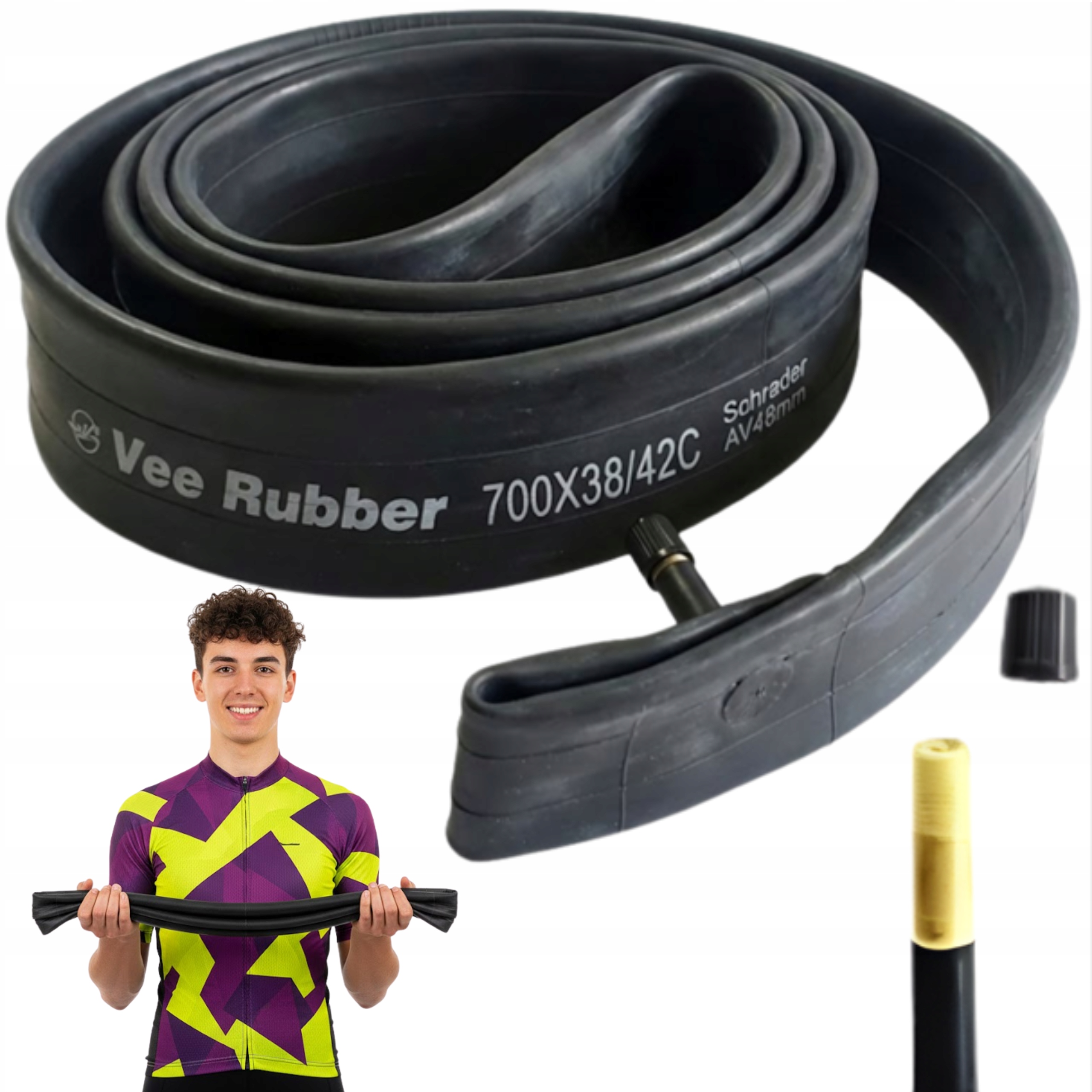 Dętka 42-622 700x40c AV48mm Vee Rubber Schrader Av Dętka 28 Gravel 700x40c