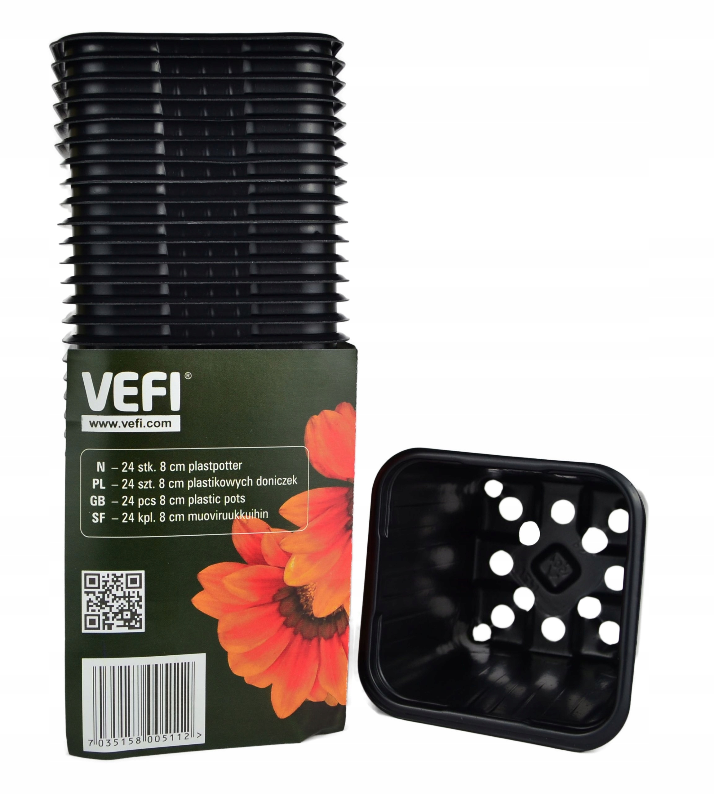 

Vefi Doniczki kwadratowe 8x8cm 24szt rozsada