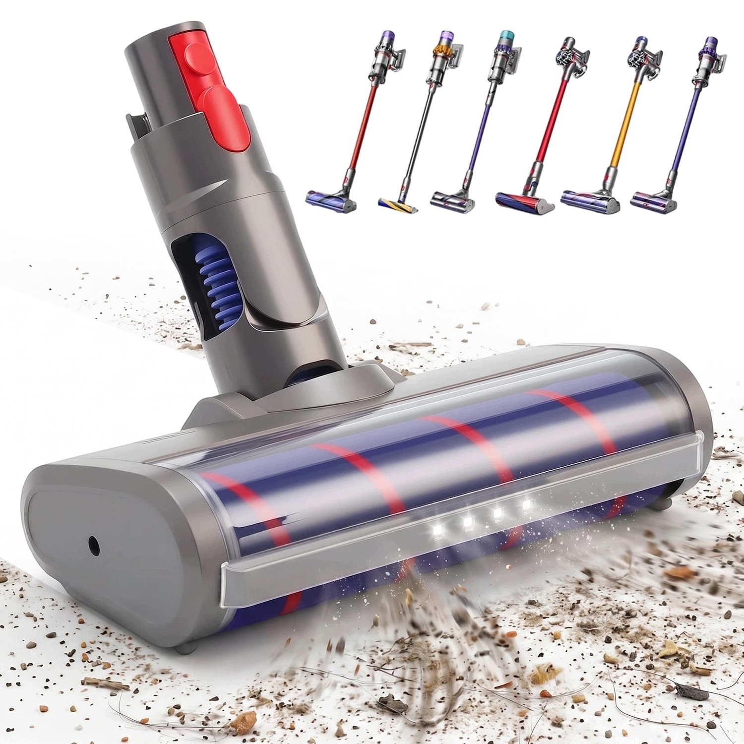 Svítící Kartáč Kompatibilní S Vysavačem Dyson V7 V8 V10 V11 V15 Lampou
