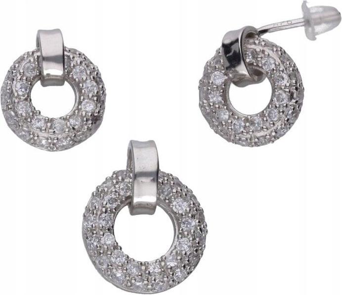 Stříbrný komplet 925 pneumatik se zirkony 5,43 g, jedinečný vzor jako dárek