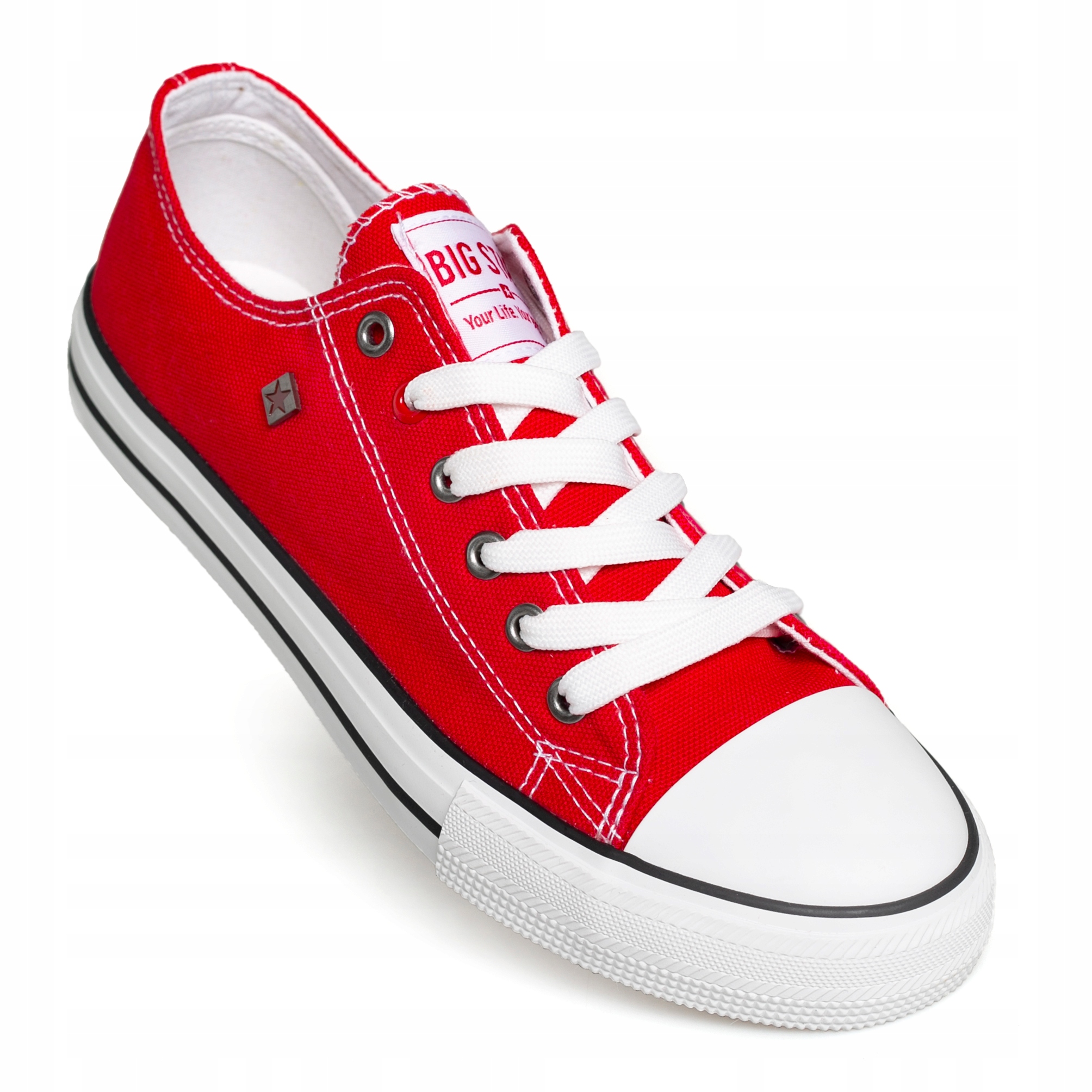 Big Star Trampki damskie Tenisówki klasyczne niskie T274020 czerwone 38