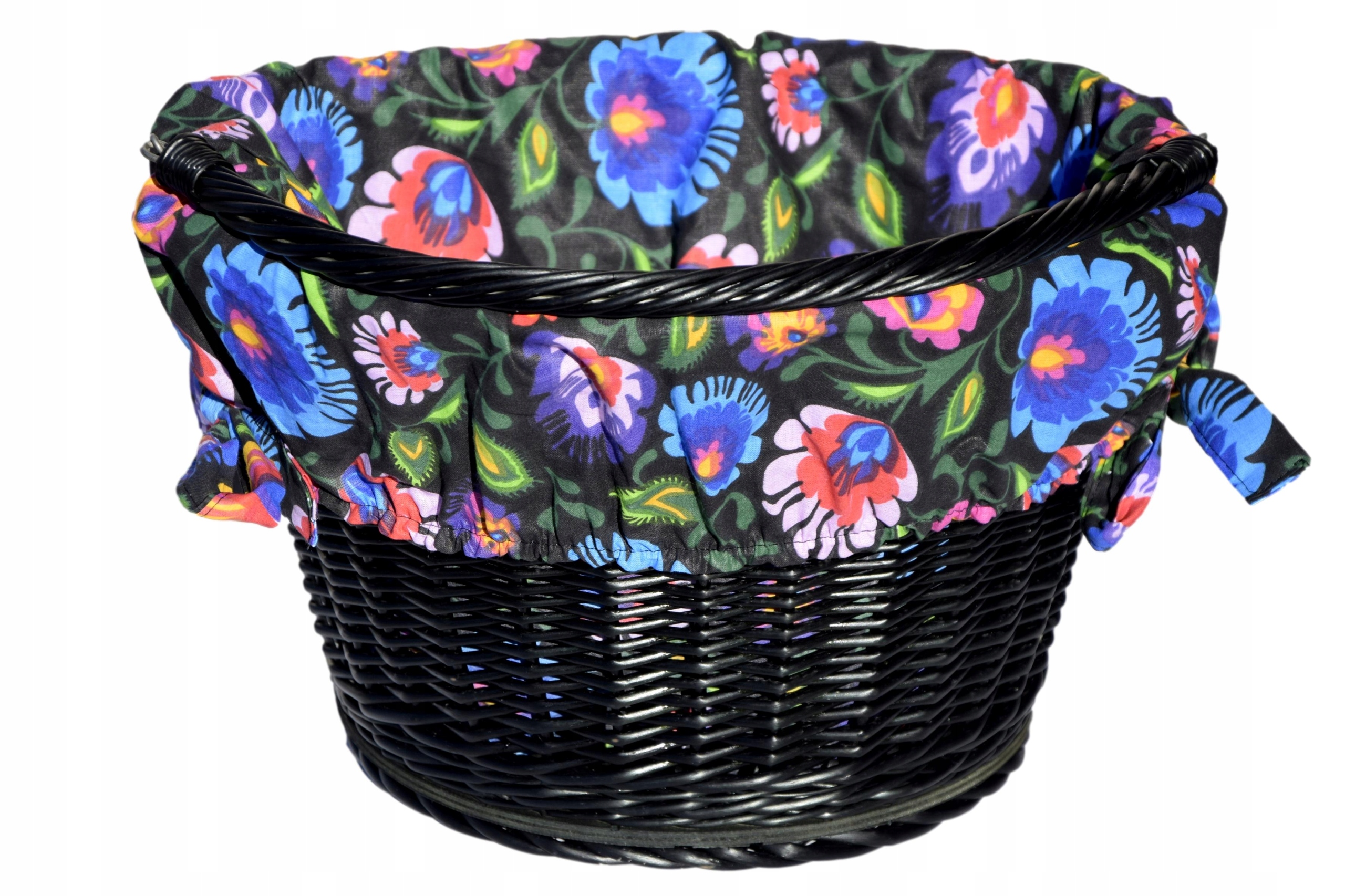 Koszyk wiklinowy na Click na rower Kosz rowerowy na Rower Czarny Pl