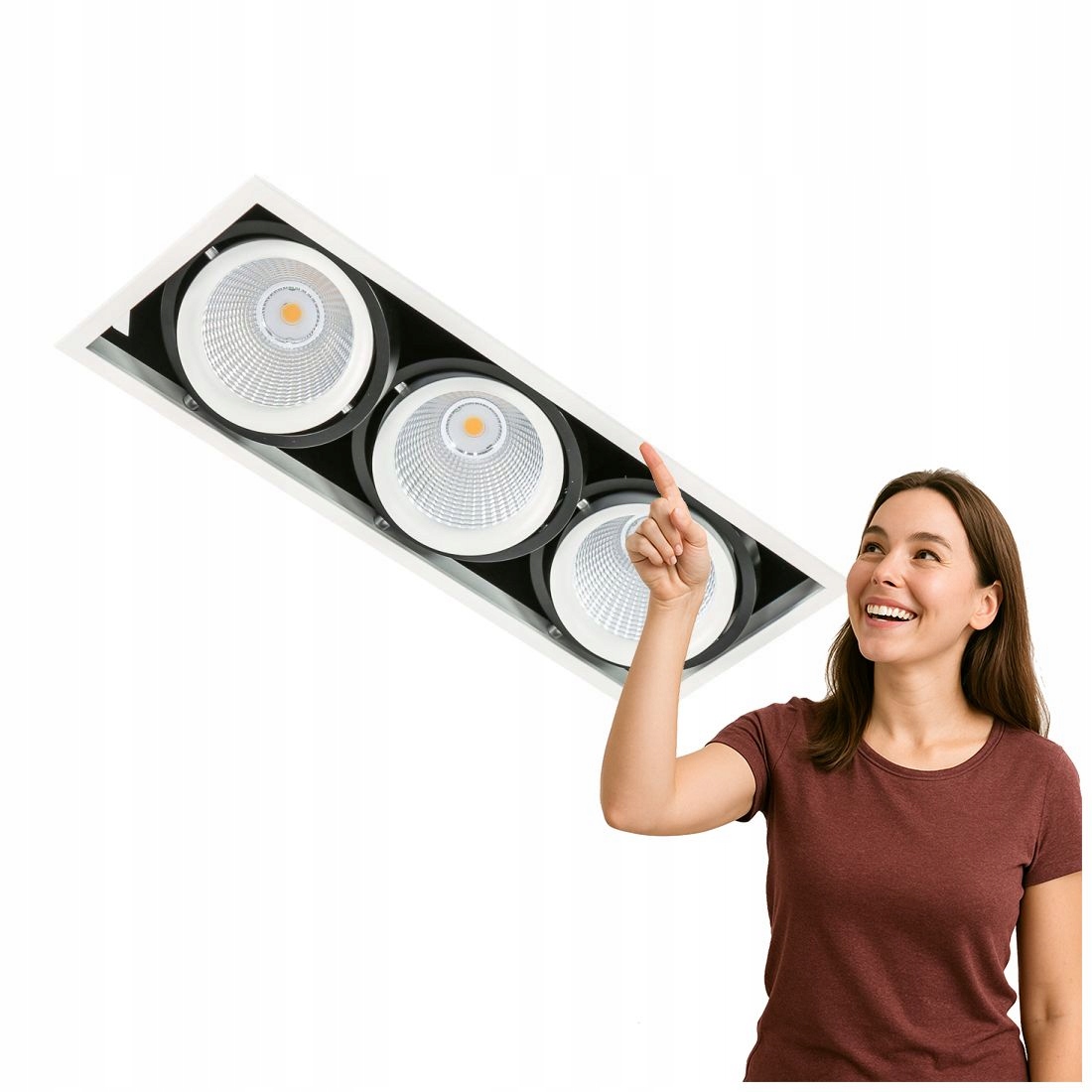 Led stropná lampa Vertico 3x18W 4000K, moderný štýl Italux