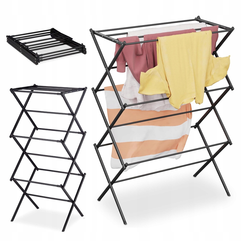 Levně Skládací Vertikální Sušák Na Prádlo stojací sušák Balkonový 3 patra