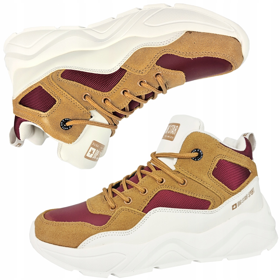 

Buty Big Star damskie beżowe bordowe GG274646 38