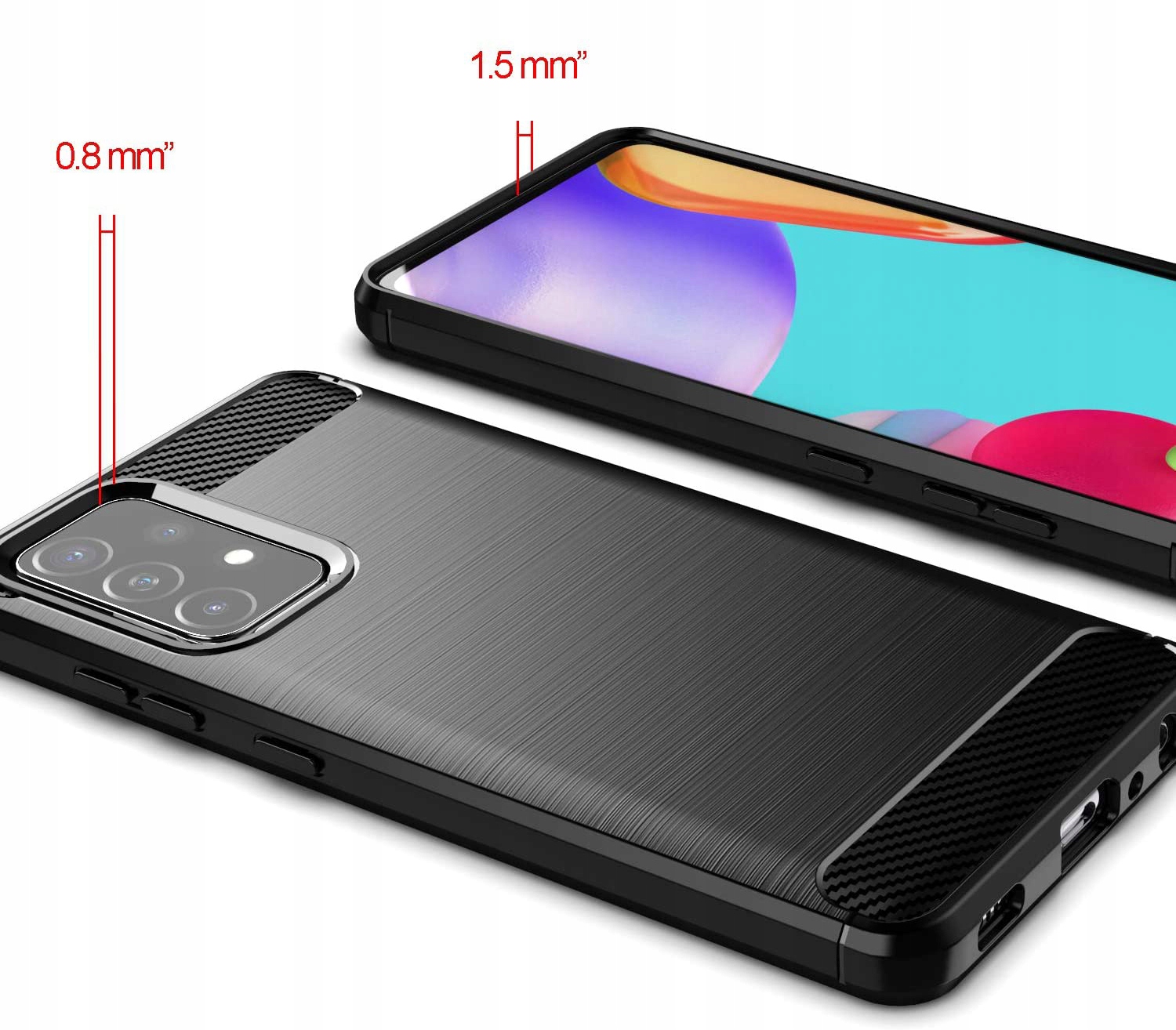 Etui Carbon + Szkło do Samsung Galaxy A52 5G / 4G Typ plecki