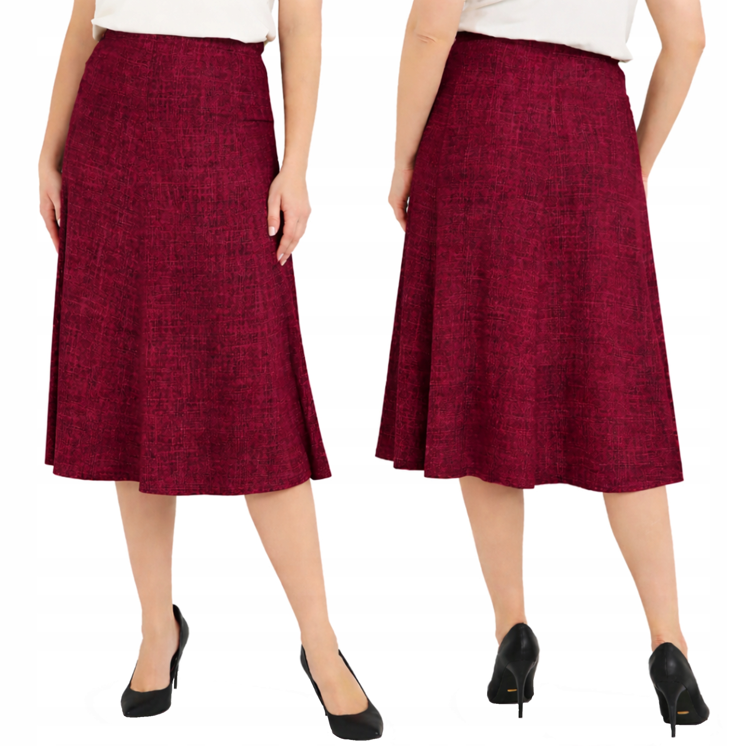 Sukně s dlouhou gumičkou Midi, velikost Polský Výrobce