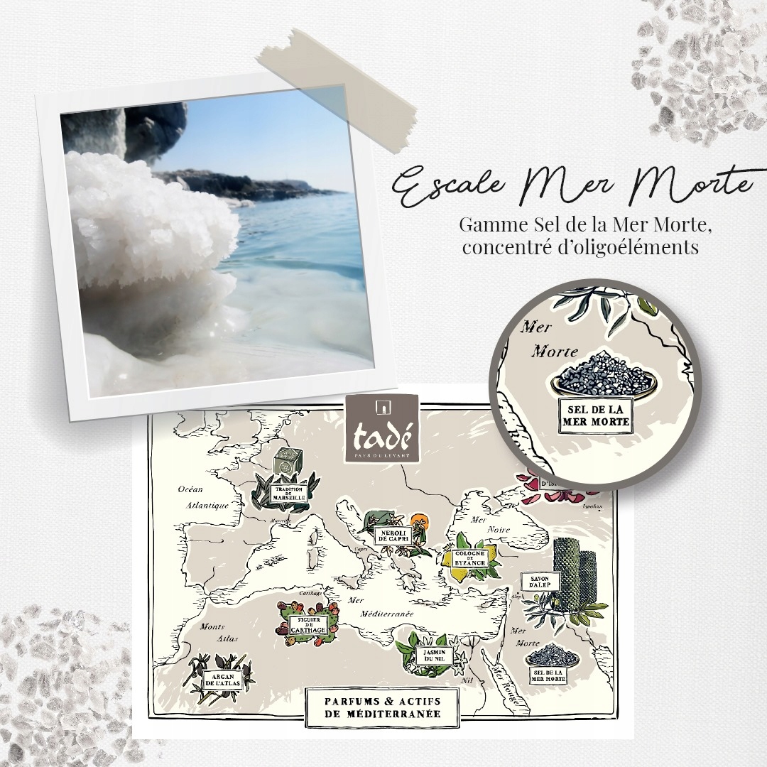 Tadé Sól z Morza Martwego certifié COSMOS NATURAL 280g Seria Escale Mer Morte