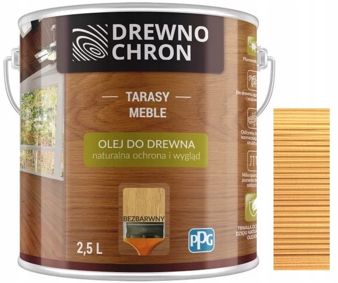 Drewnochron Olej Do Drewna Bezbarwny 2.5L