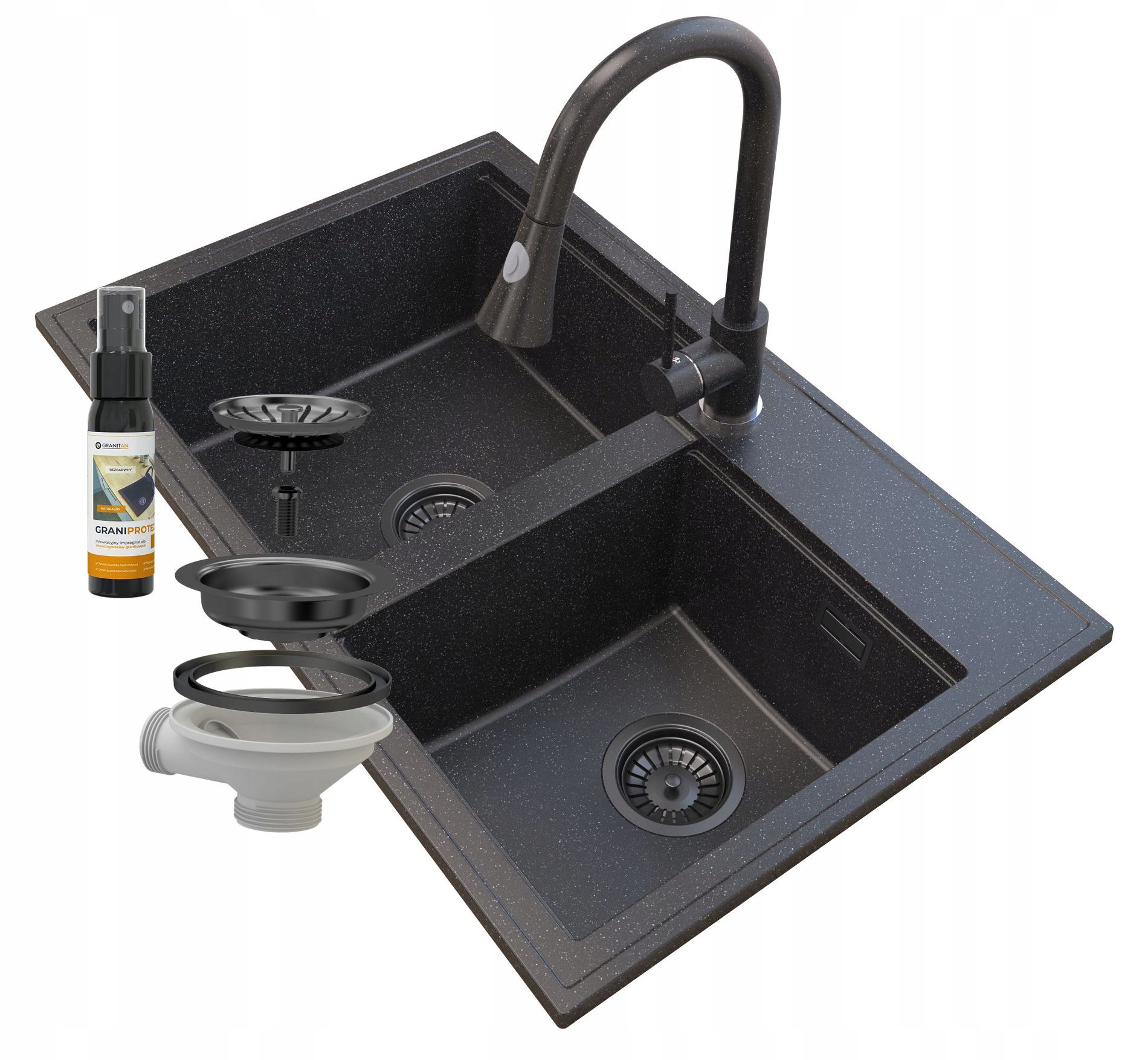 Dřez Baterie Snake Granit Sifon Hektor