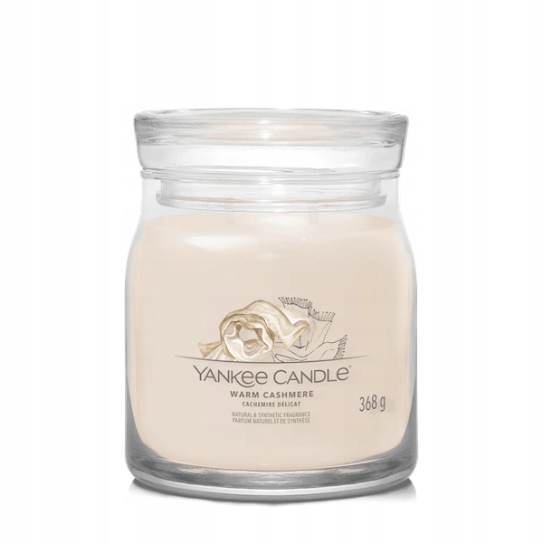 Yankee Candle vonná svíčka Signature ve skle střední Warm Cashmere 368 g