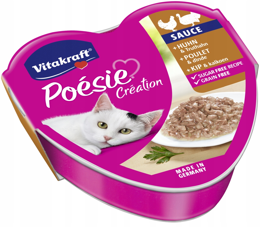 Levně 17X Vitakraft Poésie Création kuře s krůtím v omáčce 85g