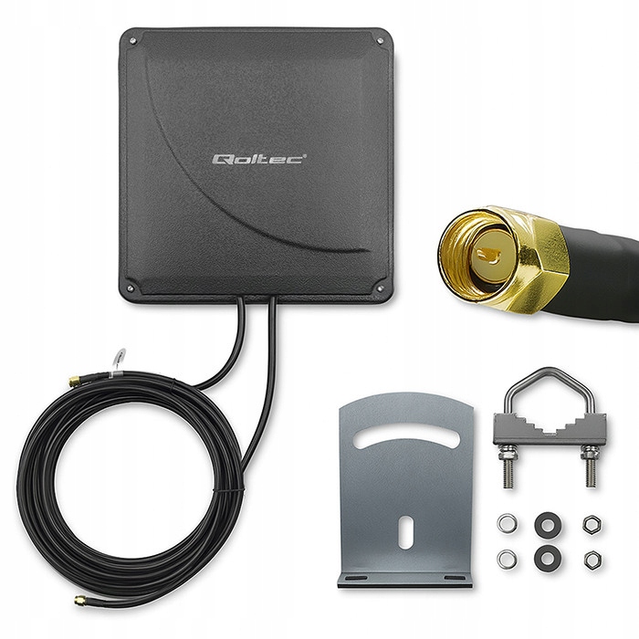 Antena 4G Lte Dual Mimo Qoltec 35 dBi, 50W, 2x Sma męski