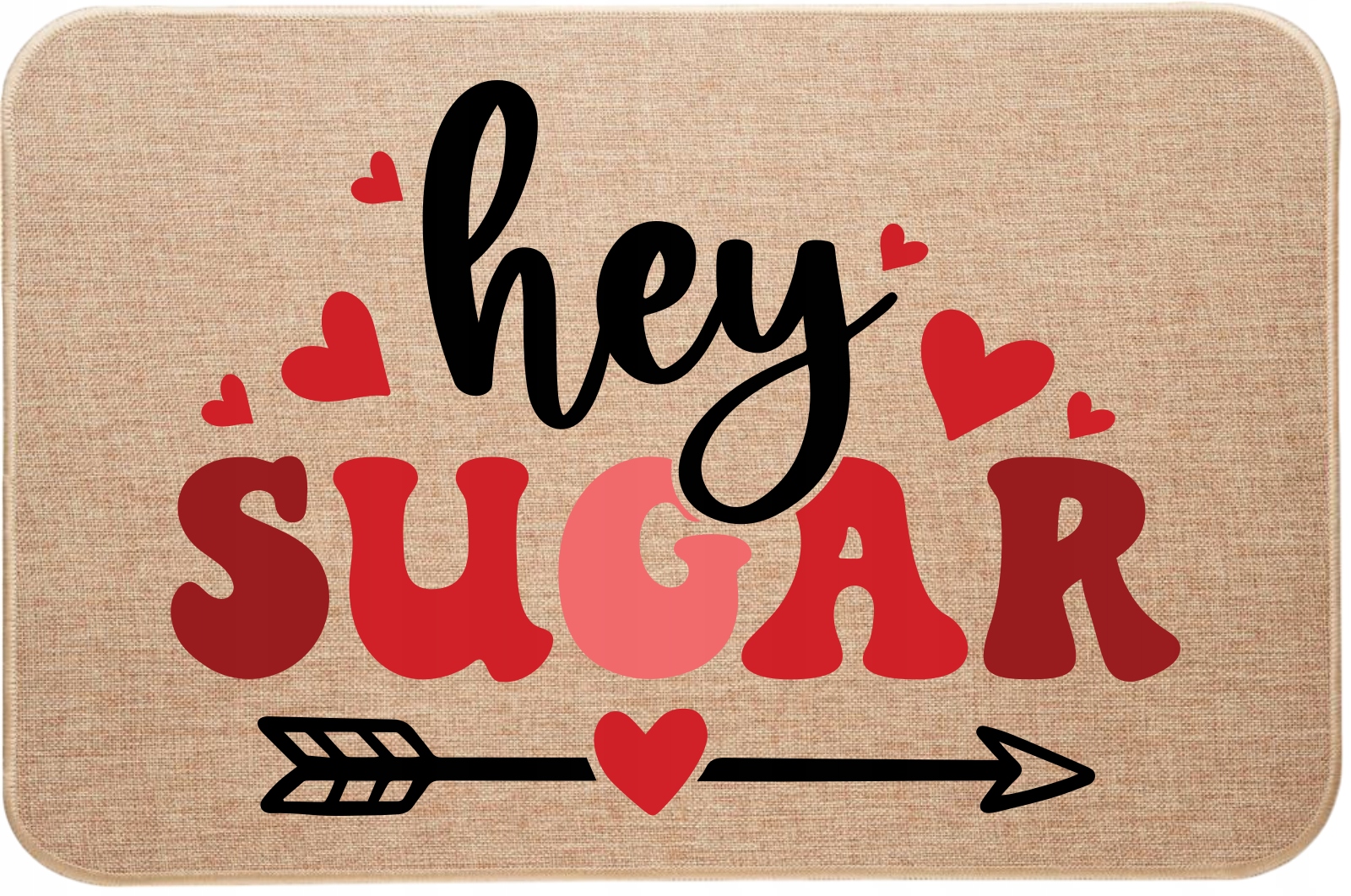 Dekorativní lněná rohožka na Valentýna Dárek Hey Sugar