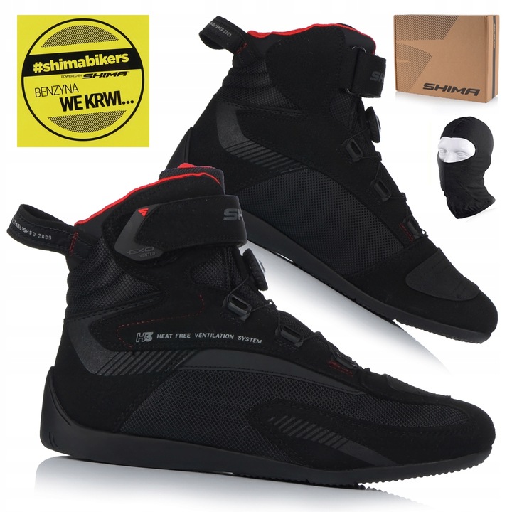 Motocyklové Topánky Shima Exo Vented "atop" Krátke Pánske Čierne Darčeky
